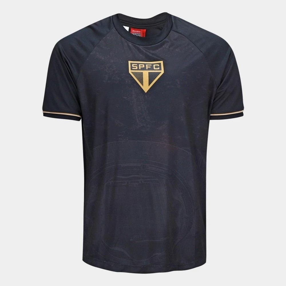Camiseta São Paulo Frequência Masculina - Preto em Oferta na Shopee