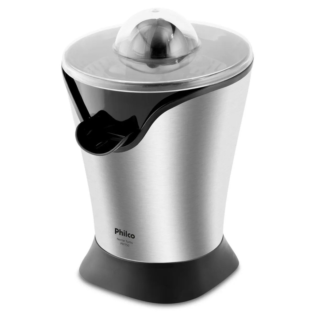Espremedor de Frutas Philco PEF750P 70W Aço Inox 127v 0,5L com Acionamento Automático e Peneira