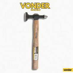 Martelo Chapeador Ponta Curta 280mm Vonder – Aço Forjado de Alta Resistência