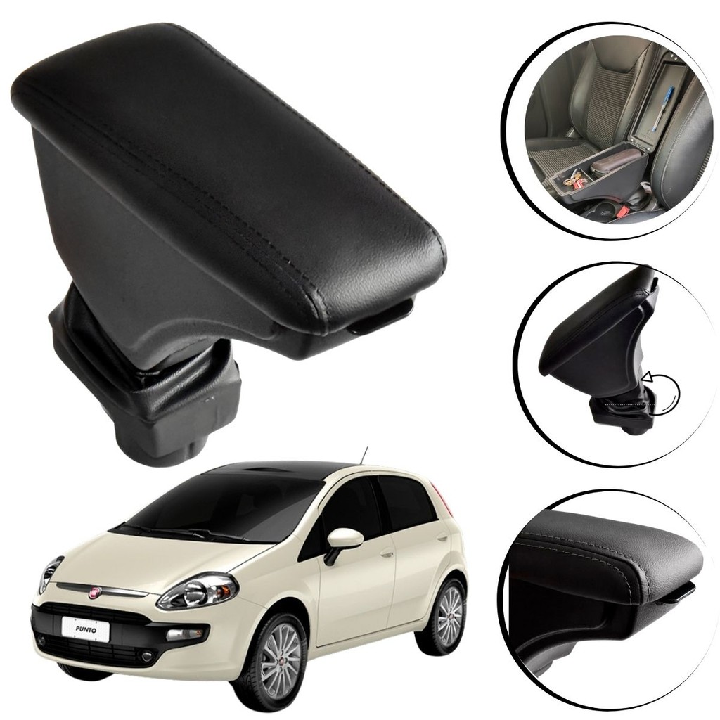 Apoio de Braço Artefactum Fiat Punto 2007-2019 e Linea 2008-2016 – Console Central Premium