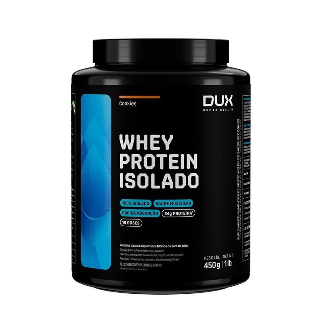 Whey Protein Isolado - 450g Cookies - Dux Nutrition