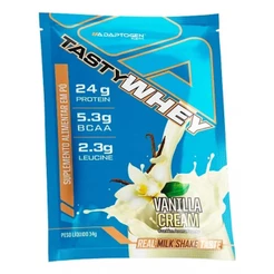 Tasty Whey 3W - 1 Sachê 34g Vanilla Cream - Adoptogen