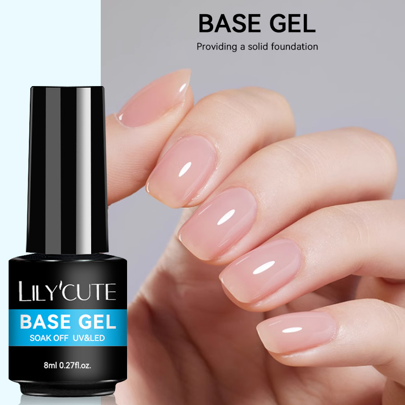 LILYCUTE 8ML Função Base De Gel UV Top Coat Esmalte Semi Permanente Soak Off LED Nail Art Manicure em Oferta na Shopee