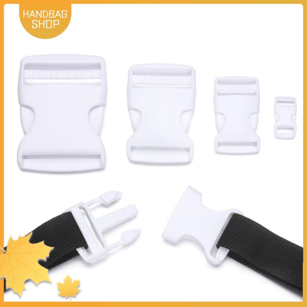 Bolsa 2/5/10/20/30pcs Fivela Curva Plástico Branco Alça Correia Ajustável Paracord Pulseira Bloqueio