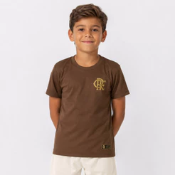 Camisa Flamengo Dry Texturizada Juvenil Marrom