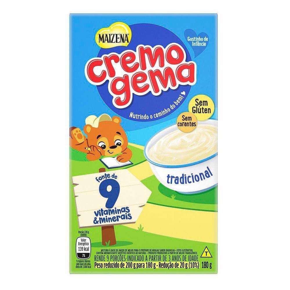 Mingau Cremogema Baunilha Tradicional - 180g Embalagem com 48 Unidades
