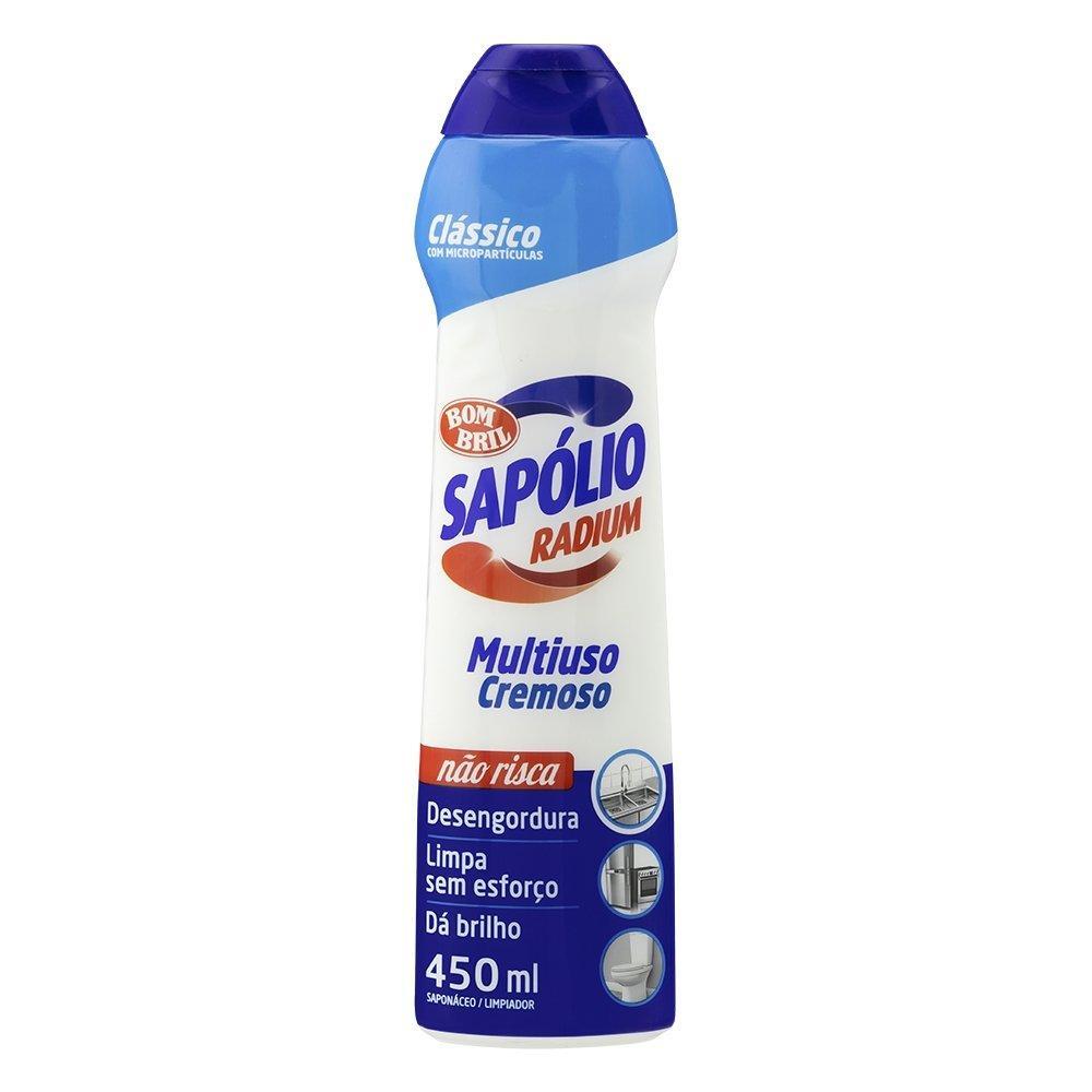 Sapólio Radium Cremoso Clássico 450ml - Embalagem com 12 Unidades