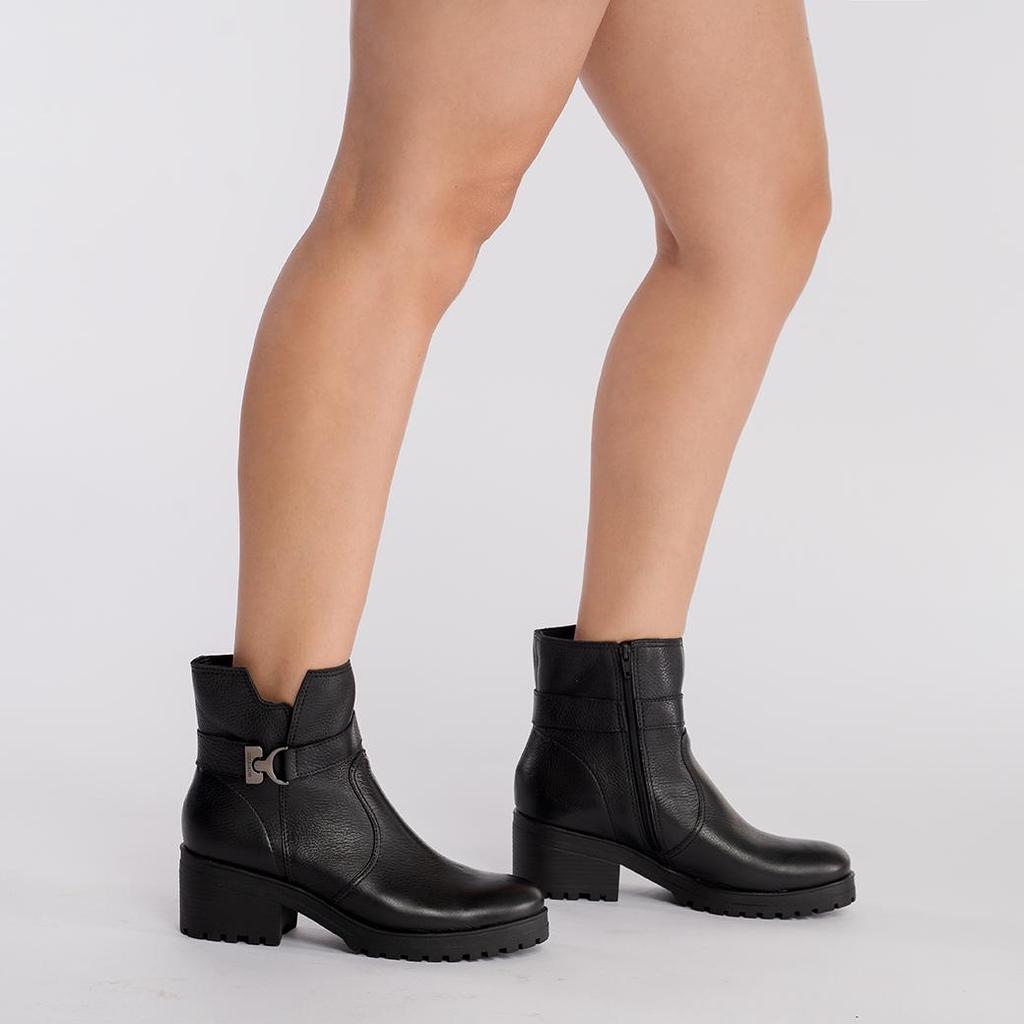 Bota Cano Curto Bottero Fivela Feminina