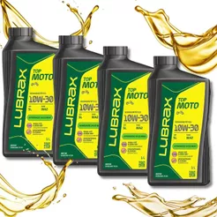 Kit Óleo Lubrax 10w30 Moto Top Semissintético (4 Litros)