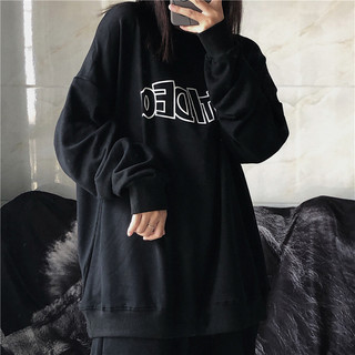 Moletom sem capuz roupas de outono 2026 novo estilo feminino versão coreana ins estilo Harajuku estudante solto pulôver 