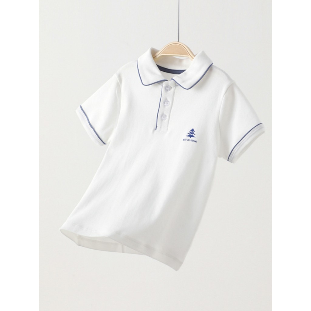 Uniforme escolar japonês crianças camiseta de manga curta branco estudante gola POLO camisa de fundo meninos meninas rou