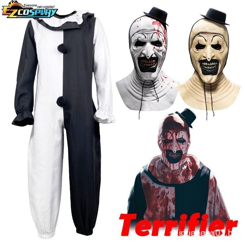 Máscara de Palhaço Artística Assustadora para Cosplay, Máscara de Horror Sangrenta para Festa de Halloween para Adultos