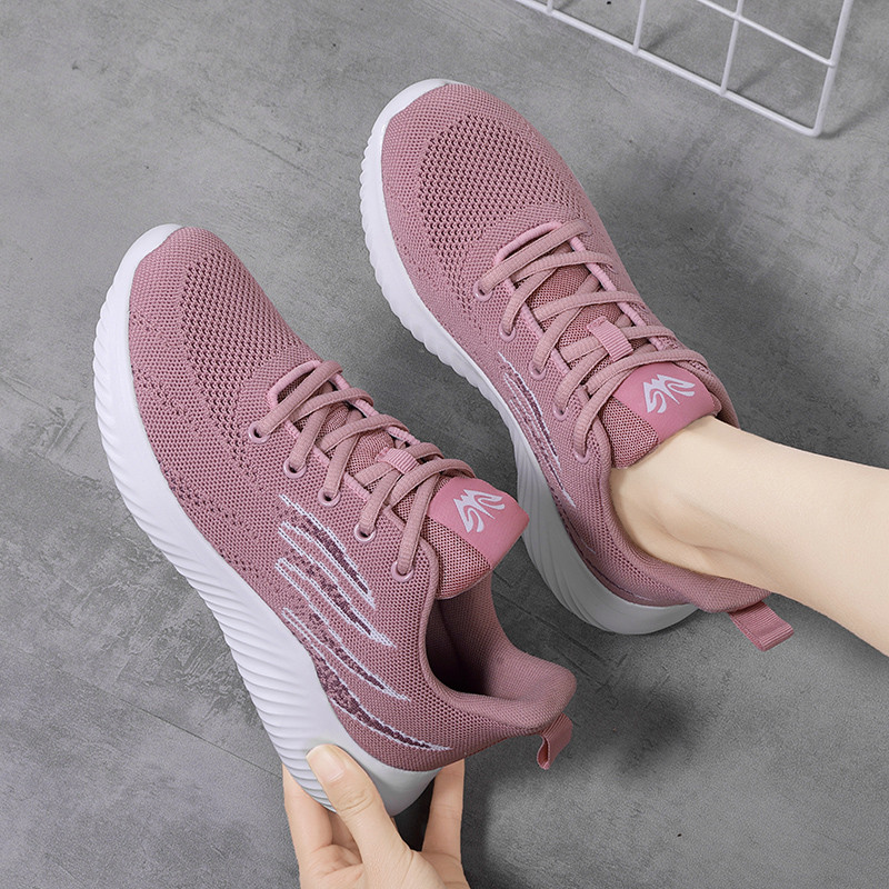 Sapatos esportivos femininos Ruideng 2026 verão novo estilo Ultra-leve malha respirável estudante lazer viagem tênis de 