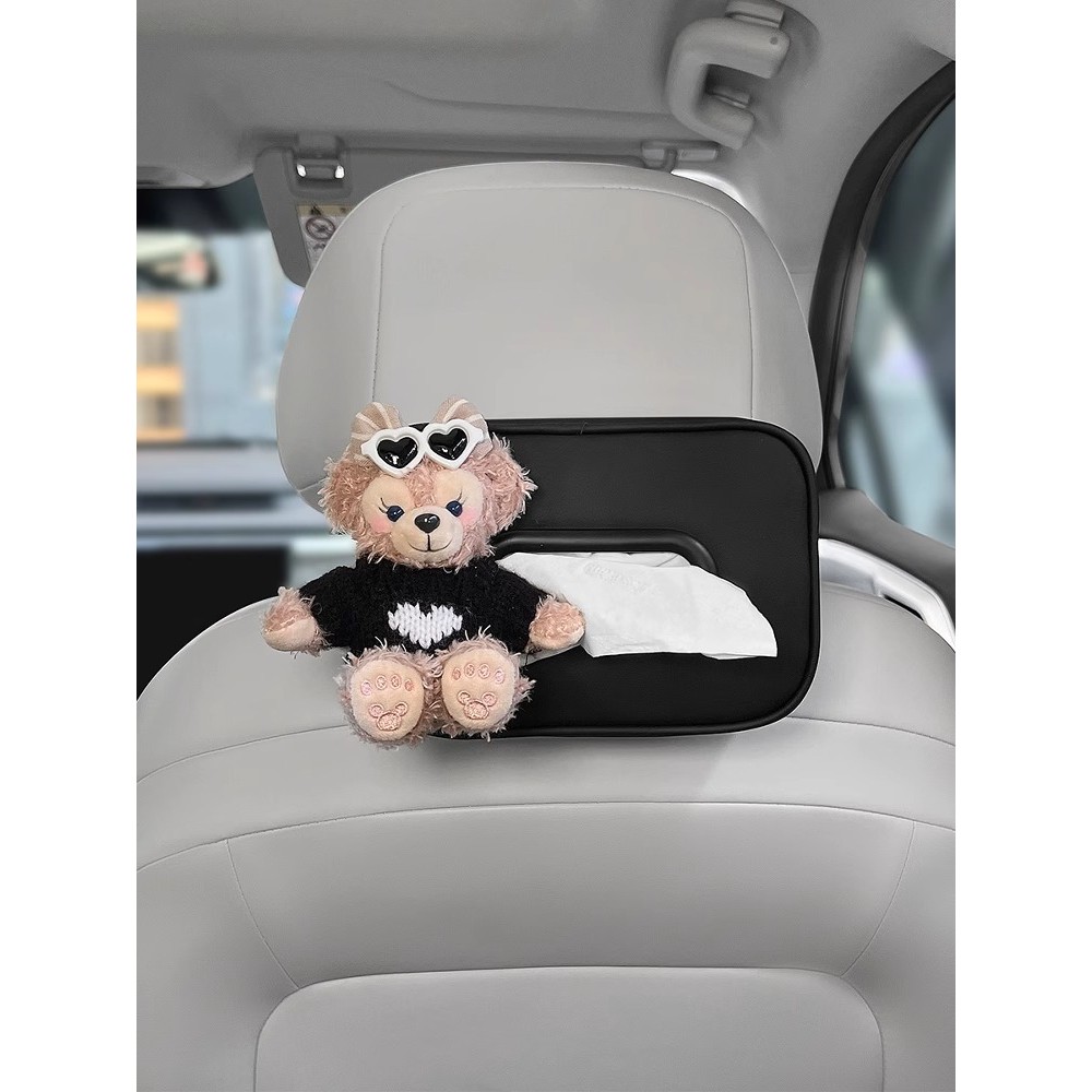 Shirley rosa carro saco de tecido assento volta menina pendurado caixa de tecido no carro 2025 novo estilo saco de papel