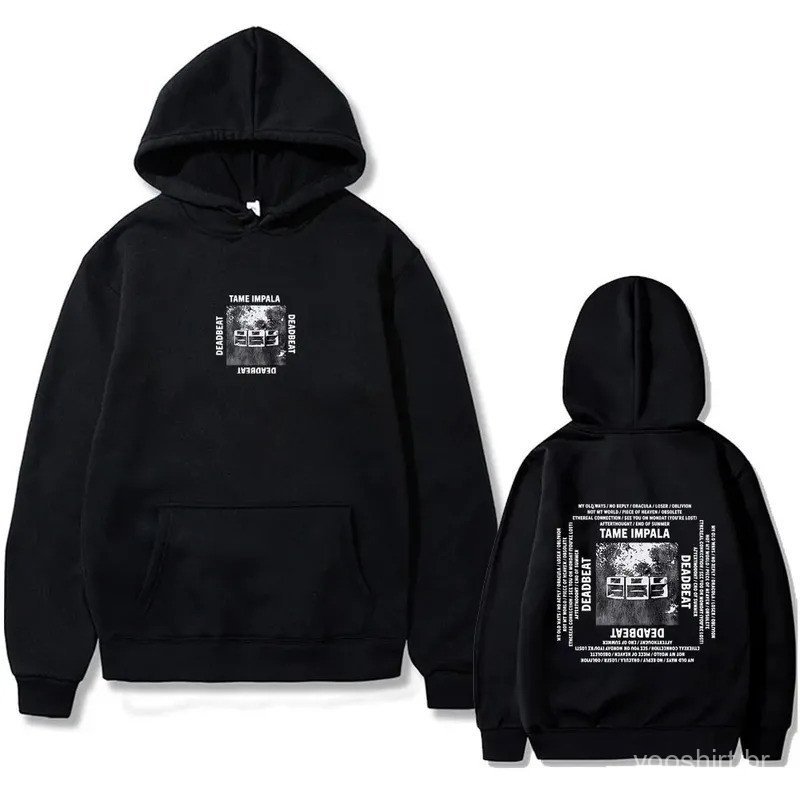 Limited Edition Tame Impala Rock Band Deadbeat Printed Hoodie | Unisex Casual Loose Pullover | Men's Fashion Retro Stree