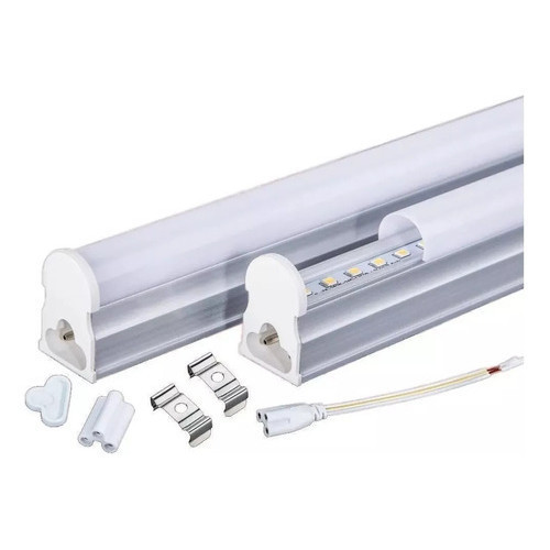 Lâmpada Tubular com Calha Prata T8 20w 120cm Sobrepor LED Branco-frio 110v220v Iluminação Tubo