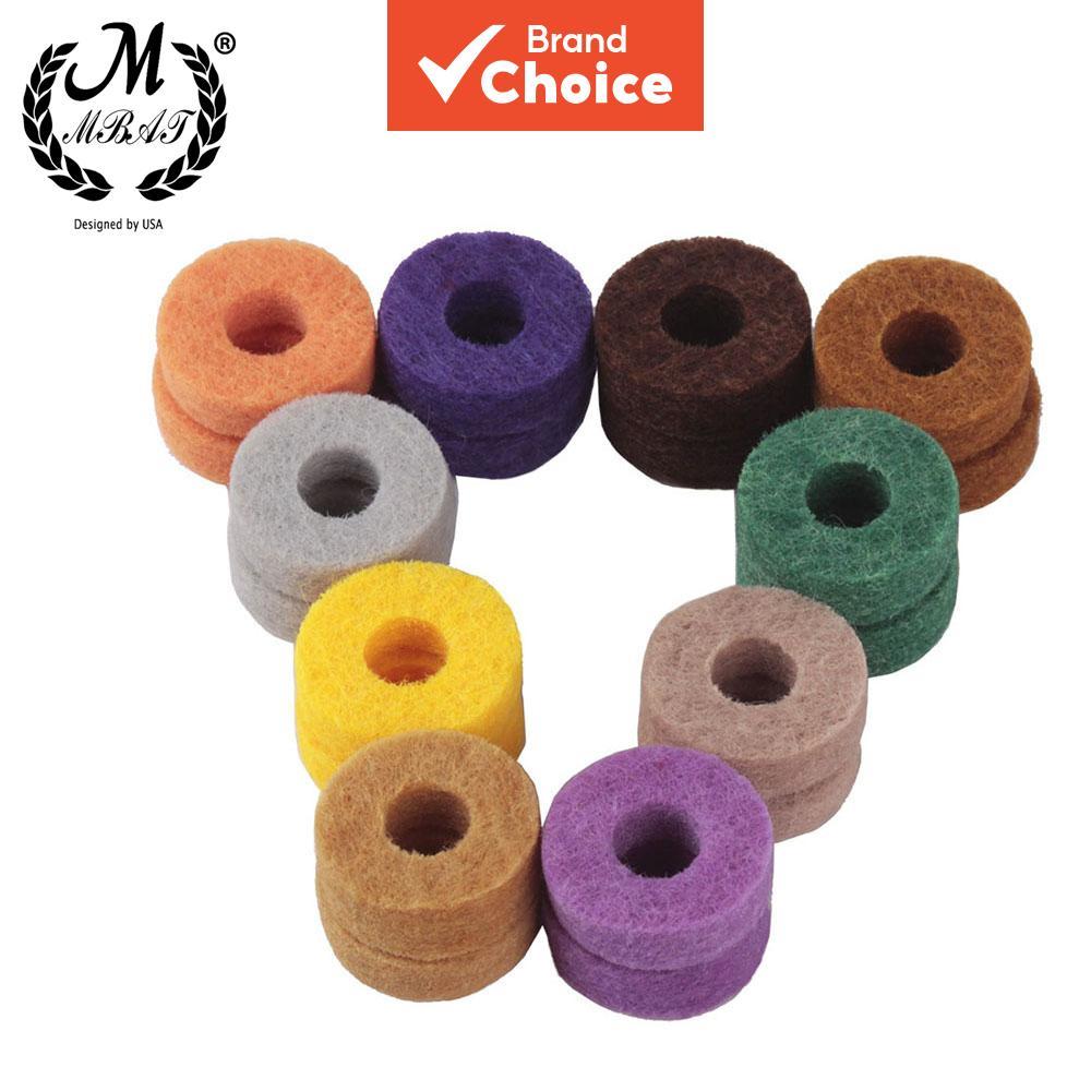 Almofadas de Feltro MBAT para Pratos de Bateria, Prateleira Colorida, Peças de Reposição, Acessórios de Percussão