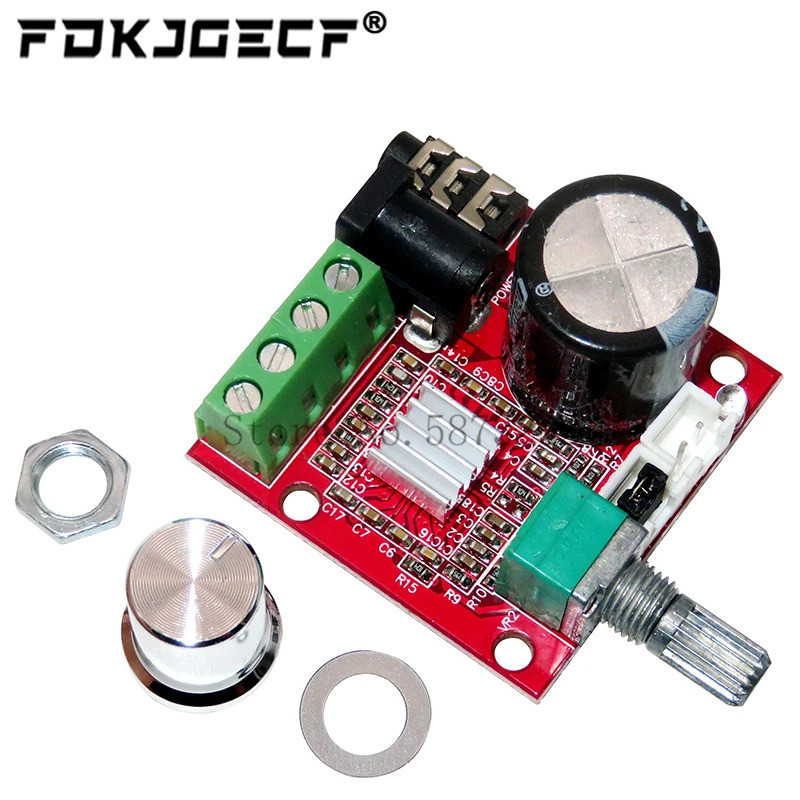 Placa Amplificadora de Áudio Estéreo Mini Hi-Fi PAM8610 12V 2X10W Canal Duplo Classe D Preço Mais Baixo