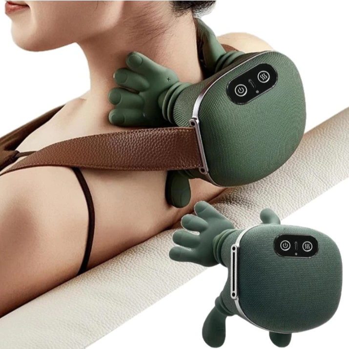Massageador de Pescoço e Ombros Portátil 3D Com Calor Relaxante Massagem Profunda — imagem 1