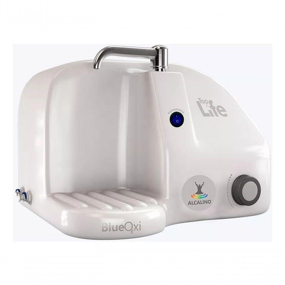 Purificador De água Top Life Blueoxi 2 Em 1 Água Natural Alcalina Com Ozônio Com Ph9,5 Branco 110V