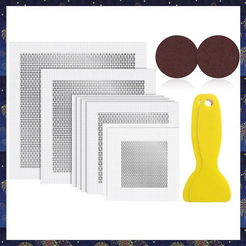 8 PCS 2/4/6/8 Polegada Malha De Fibra De Alumínio Spackle Drywall Reapair Patch Kit , Rápido E Fácil De Fixar Furo De Pa