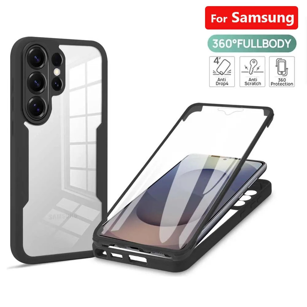 Capa Para Samsung Galaxy S26 S25 S24 S23 S22 Ultra Plus S25EDGE FE 360 Dupla Face À Prova De Choque Embutido Protetora D
