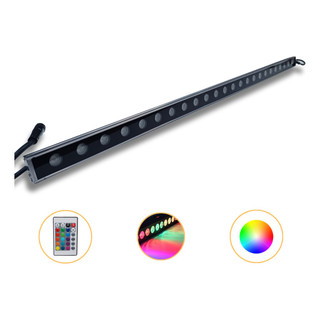 Refletor Ribalta Luminária Led Rgb Bivolt Com Controle 24w Luz de palco Decoração Festas Iluminação