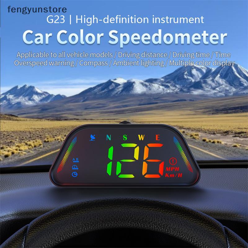 G23 Universal Digital GPS Velocímetro Fonte Colorida HD LCD Projeção Carro HUD Multi Funcional Testador Head Up Display
