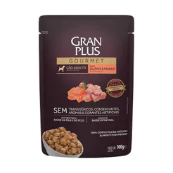Ração Úmida Sachê GranPlus Gourmet Cães Adultos Salmão e Frango 100g