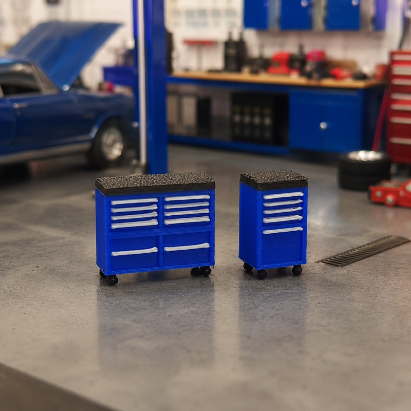 Miniatura Carrinho Ferramentas Escala 1:64 - Diorama Oficina