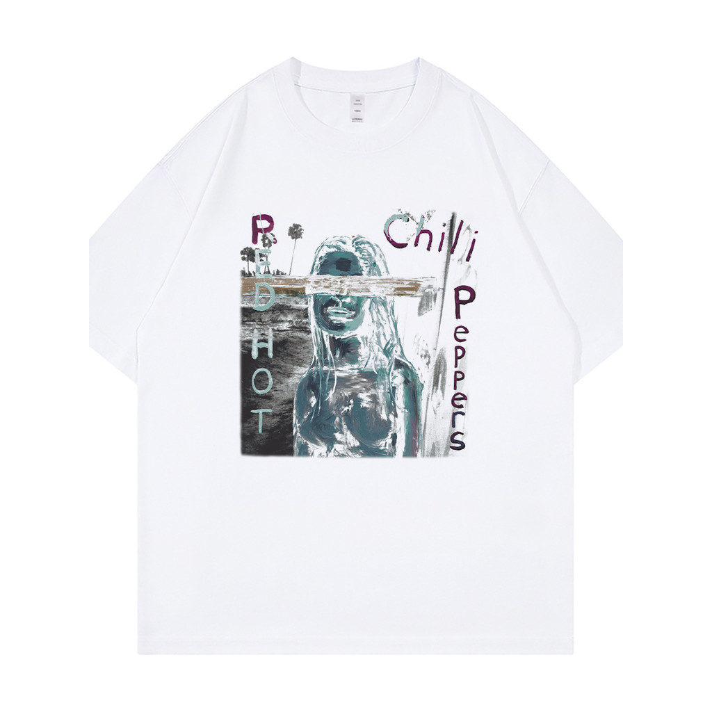 Red Hot Chili Peppers Lego Team Retro American Sunset Ombro Solto Algodão Pescoço Balançando Camiseta De Manga Curta
