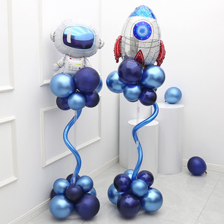Yusi coluna guia de estrada bebê cem dias festa Hotel palco decoração Layout série azul balão látex