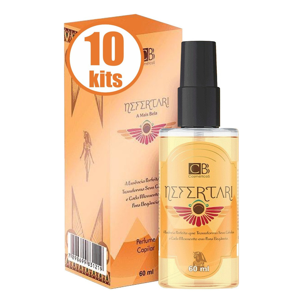 10 Perfume Capilar Nefertari Cbb Cosméticos Ação Atacado