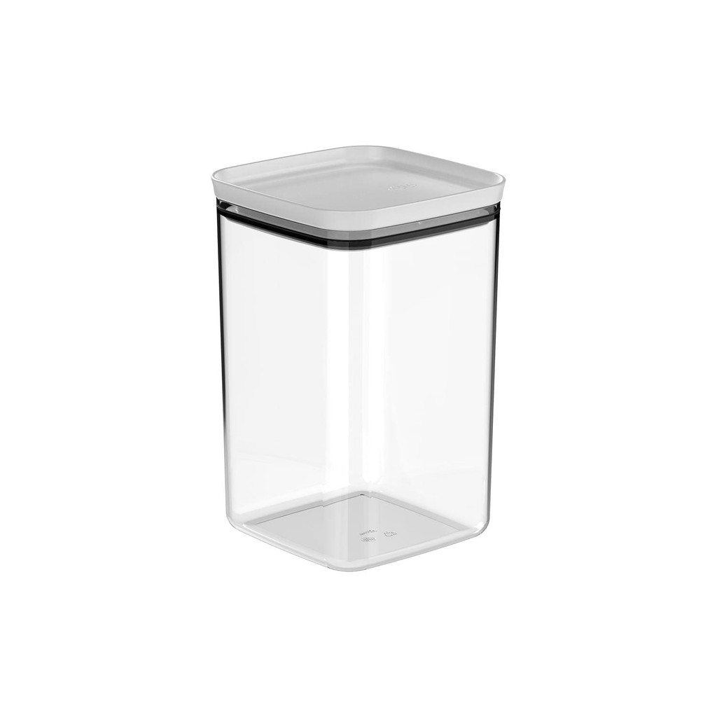 Pote hermético quadrado Ou 3,5L Linha Block para armazenar arroz farinha feijão