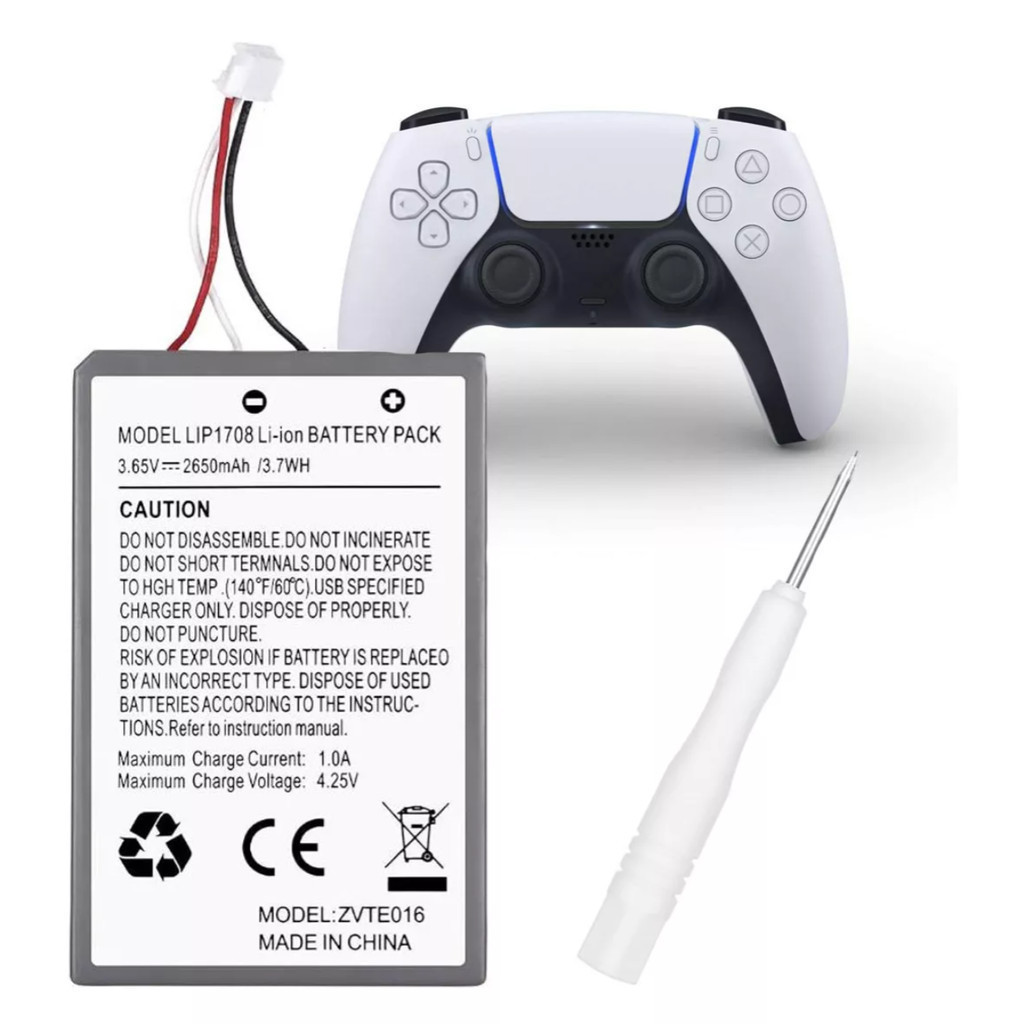 Bat. Para Controle Ps5 Dualsense 2650Mah 5,5mm