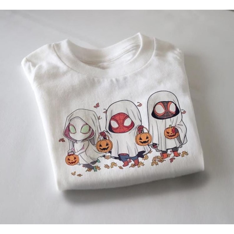 Camiseta Feminino Marvel Spidey and His Amazing Friends Ghost Tshirt Blusa Unissex Algodão Premium Streetwear