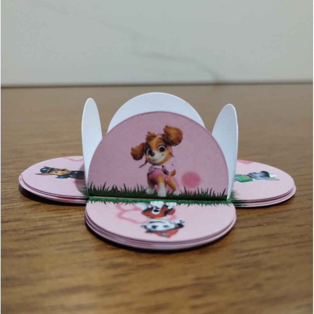 Forminha Personalizada para Docinho PATRULHA CANINA  MENINA Forminha temática para Brigadeiro Pétala festa aniversário
