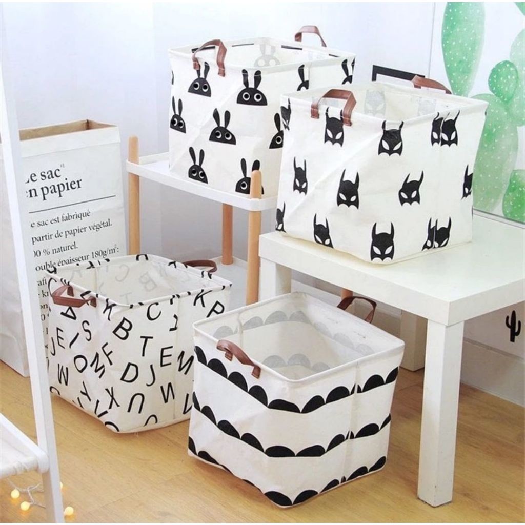 Cesto Organizador Multiuso Dobrável Roupa Brinquedo Tecido 30 x 30 x 30 em Oferta na Shopee