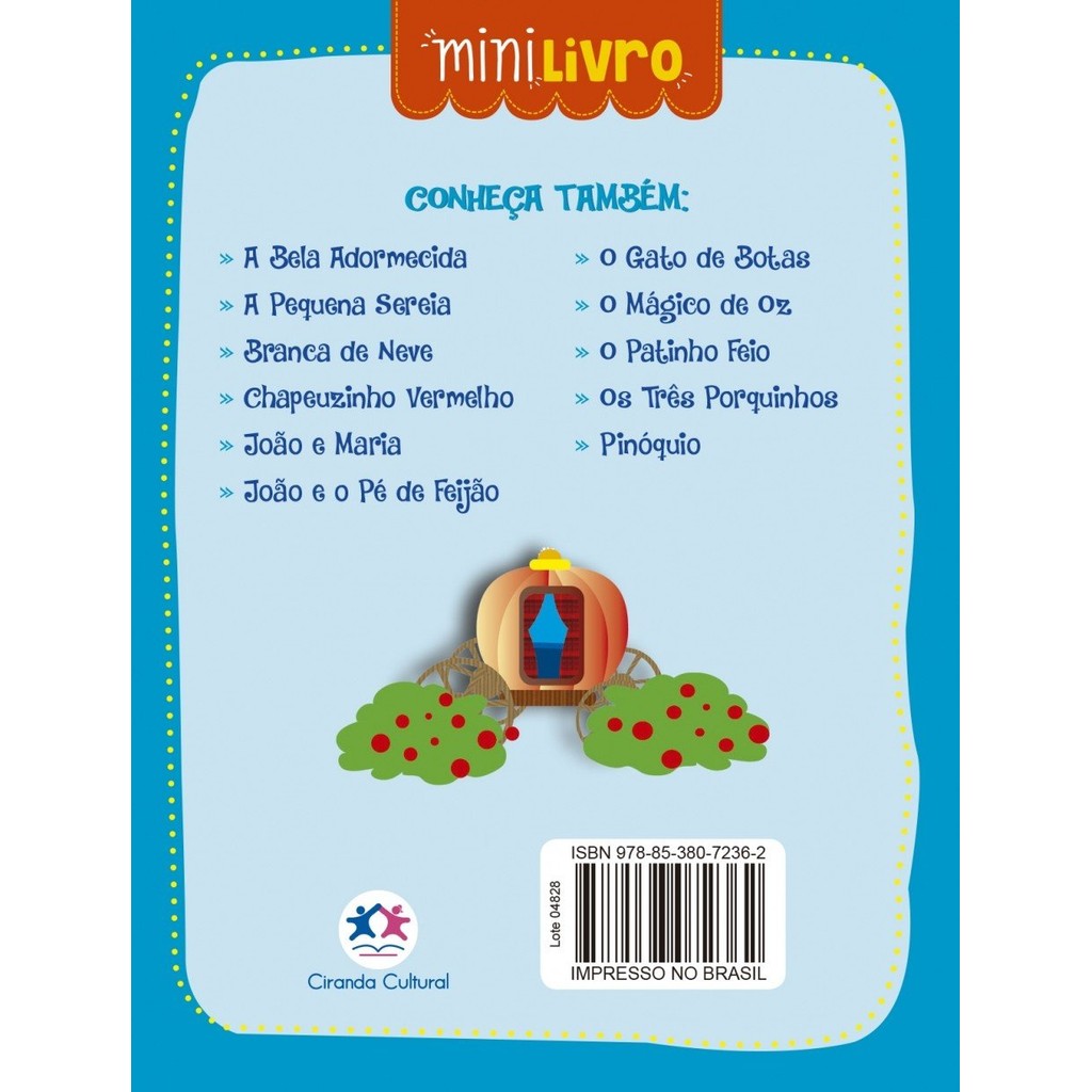 Minilivro Contos clássicos - Cinderela