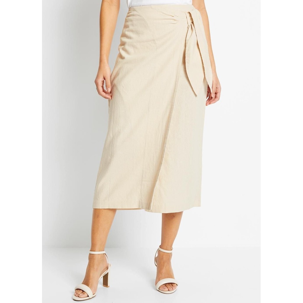 Saia Linho Areia Colorido Quintess em Oferta na Shopee