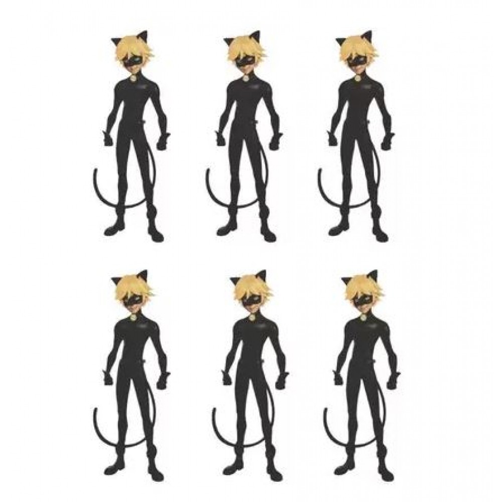 Mini Personagem E.V.A Miraculous Cat Noir c/6 Piffer