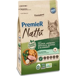 Ração Premier Nattu Gatos Filhotes Frango/Abóbora 1,5Kg