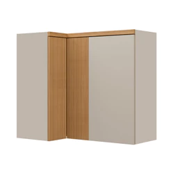 Armário Aéreo Canto 3 Portas 90cm Allure Linea Brasil
