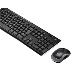 TECLADO E MOUSE SEM FIO LOGITECH MK270 USB CINZA