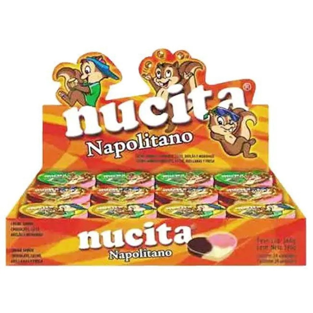 Creme Nucita Napolitano com 24 unidades de 15gr em Oferta na Shopee