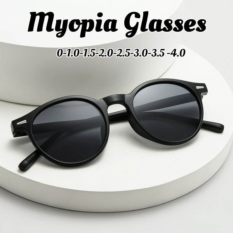 Óculos De Miopia De Armação Redonda Estilo Retro Masculino Unissex Moda Completa Sol De Proteção UV Clássico Piloto