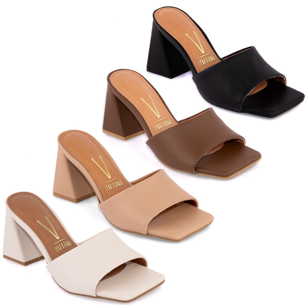 Sandália Vizzano Tamanco Salto Alto Quadrado Original 6464 em Oferta na Shopee