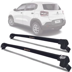Rack Teto Aluminio Prime Citroen C3 Life 23 a 26 Preto PR106