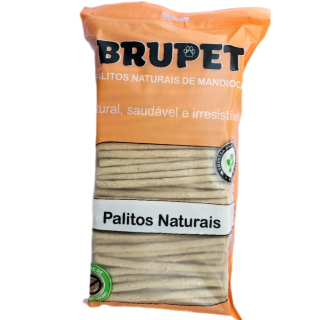 Palito Snack 8mm 1kg Brupet – Petisco mastigável para cães, auxilia na higiene bucal e promove diversão.