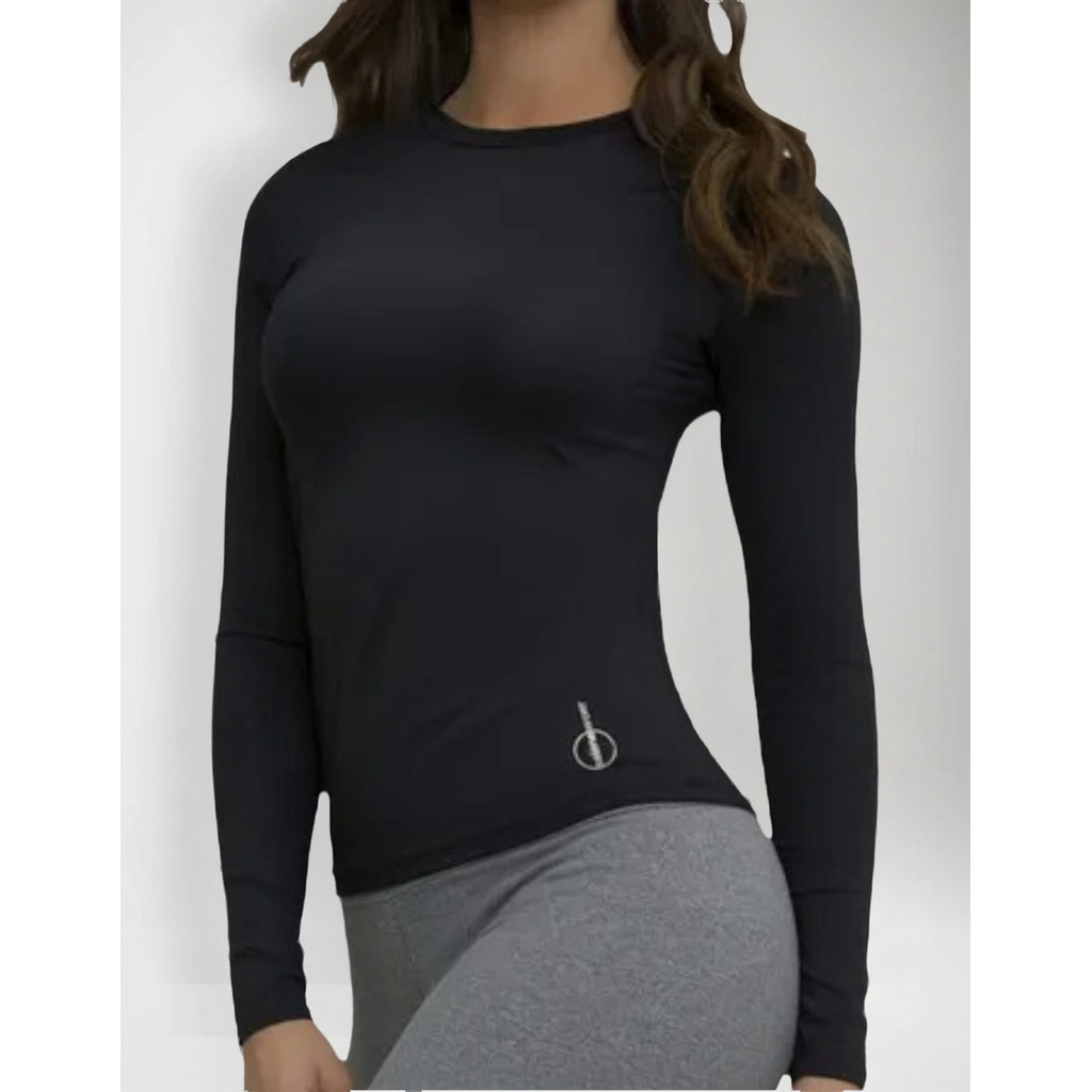 Camiseta Feminina Proteção Uv Manga Longa Térmica Dry Selene Femininas Fitness Basicas Academia Mulher Crossfit Yoga Pil